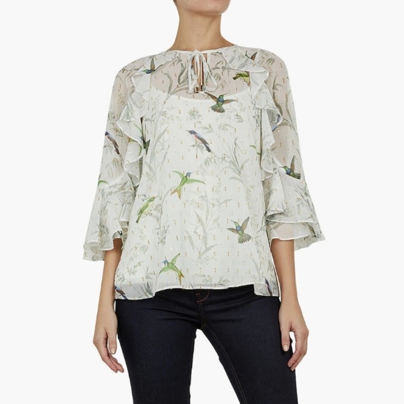 SOLD NWT TED BAKER LASSII FORTUNE BLOUSE - Picture 3 of 8
